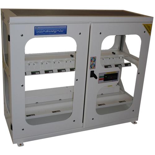 High visibility toolholders cabinet  ALL-EASY-10 with electronic open - dimensions W=1200 D=450 H=1000