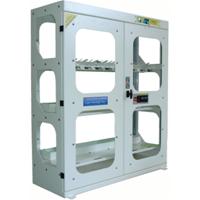 High visibility toolholders cabinet  ALL-EASY-20 with electronic open - dimensions W=1200 D=450 H=1600