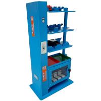 Stazione di carica EL-12 polivalente e modulare per caricabatterie, batterie e utensili - Versione con 3 ripiani e modulo armadio