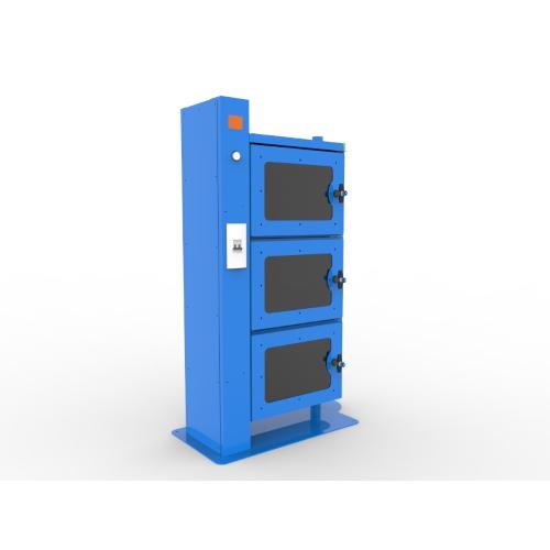 Stazione di carica EL-12 polivalente e modulare per caricabatterie, batterie e utensili - Versione con 3 moduli armadio